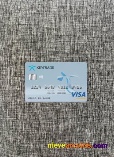 Belgium Keytrade bank visa card photolook